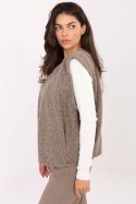 Kamizelka Model IT-KZ-FL9622.29P Dark Beige - Rue Paris