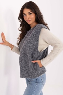 Kamizelka Model IT-KZ-FL9622.29P Dark Grey - Rue Paris