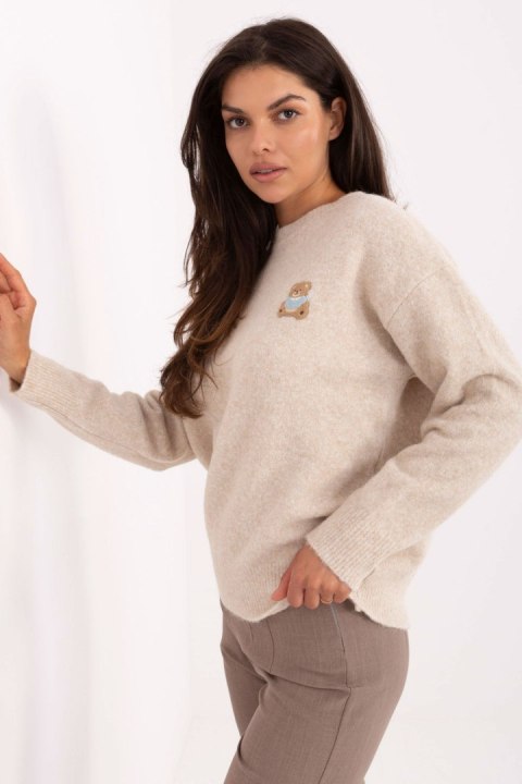 Sweter Damski Model PM-SW-SC39.36 Beige - Factory Price Sweter Damski Model PM-SW-SC39.36 Beige - Factory Price