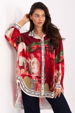 Koszula Damska Model IT-KS-18729.12 Bordo - Rue Paris