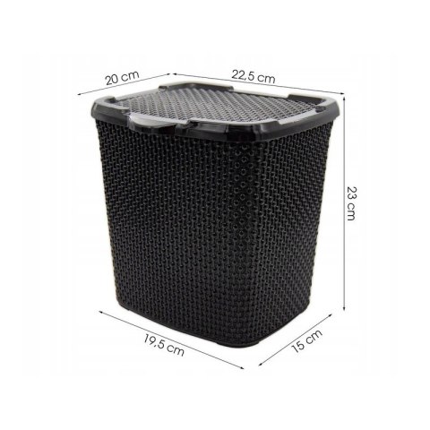 Pojemnik na detergenty czarny PEARL 6l 4241 Pojemnik na detergenty czarny PEARL 6l 4241