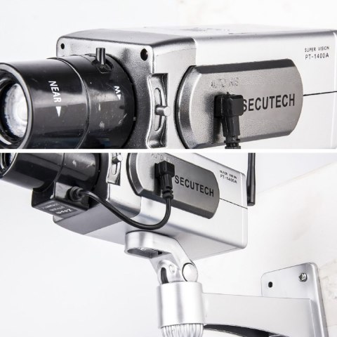 Atrapa kamery do monitoringu z migającą diodą LED