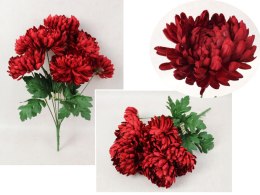 Bukiet CHRYZANTEMA wys. 55 cm, 7 łodyg (7 kwiatów 14x5 cm) CZERWONA MH-002B