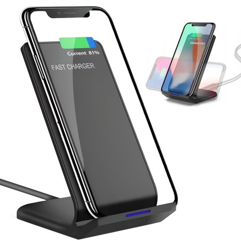 Ładowarka indukcyjna bezprzewodowa do smartfona z podstawką Qi 10 W