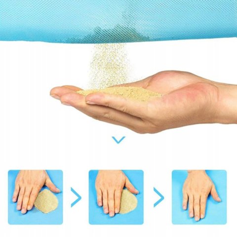 Mata koc plażowy z siatki przepuszczający piasek sand free 200 x 200 cm - niebieski