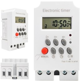 Programator włącznik czasowy timer na szynę 30 programów LCD