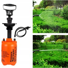 Opryskiwacz ogrodowy ręczny ciśnieniowy 5 l - pomarańczowy