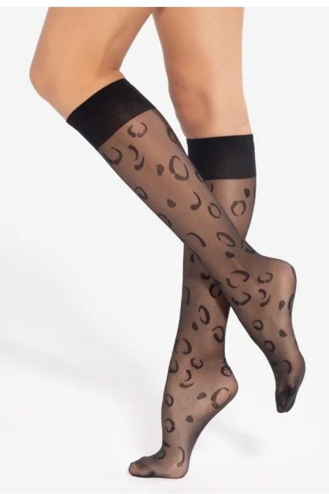 Podkolanówki Model Trendy Line 15 20 Den Black - Gatta Podkolanówki Model Trendy Line 15 20 Den Black - Gatta