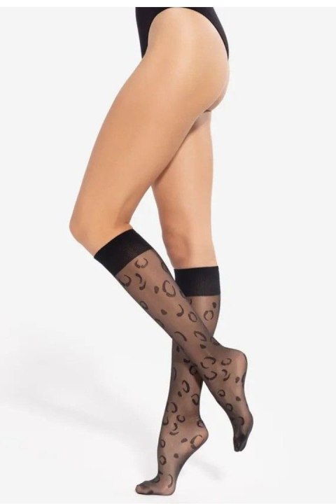Podkolanówki Model Trendy Line 15 20 Den Black - Gatta Podkolanówki Model Trendy Line 15 20 Den Black - Gatta