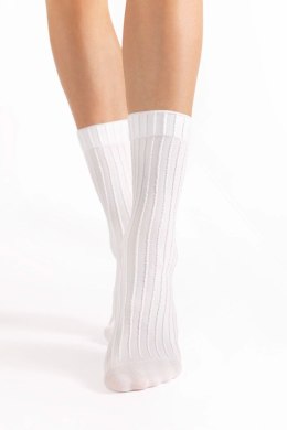 Skarpetki Model Basico 40 Den White - Fiore