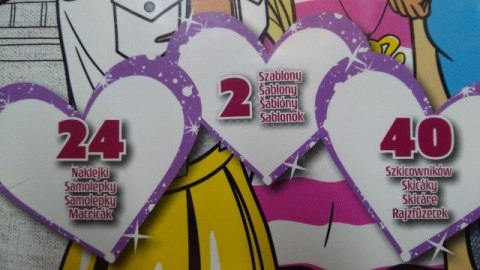 Szkicownik 40szt. szablon 2szt. naklejki 24szt. BARBIE Szkicownik 40szt. szablon 2szt. naklejki 24szt. BARBIE