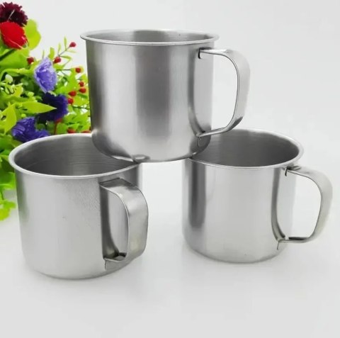 Kubek stalowy 12cm z uchem 1,15l XJ4971 Kubek stalowy 12cm z uchem 1,15l XJ4971
