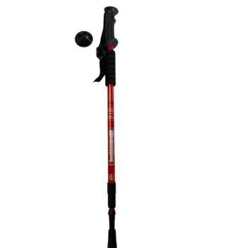 Kij do chodzenia NORDIC WALKIG teleskopowy 65-110 cm CZERWONY NRD-102