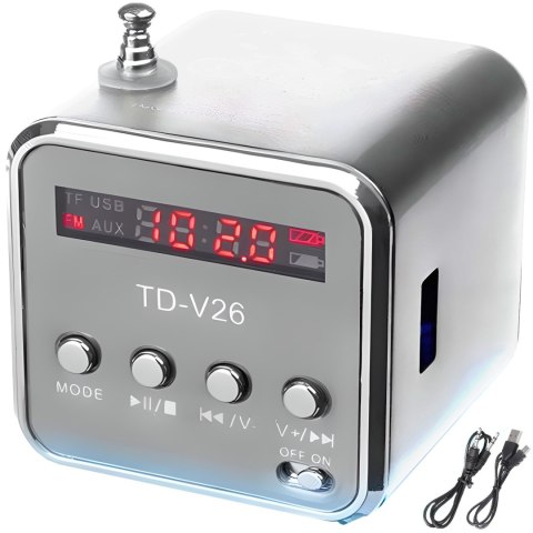 Radio głośnik bezprzewodowy Bluetooth FM AUX LCD