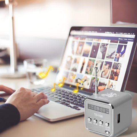 Radio głośnik bezprzewodowy Bluetooth FM AUX LCD