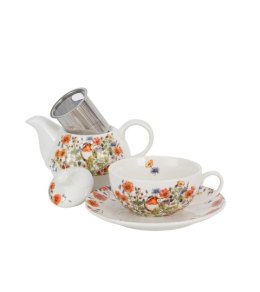 Filiżanka z dzbankiem z zaparzaczem ze stali nierdzewnej WILD BIRD