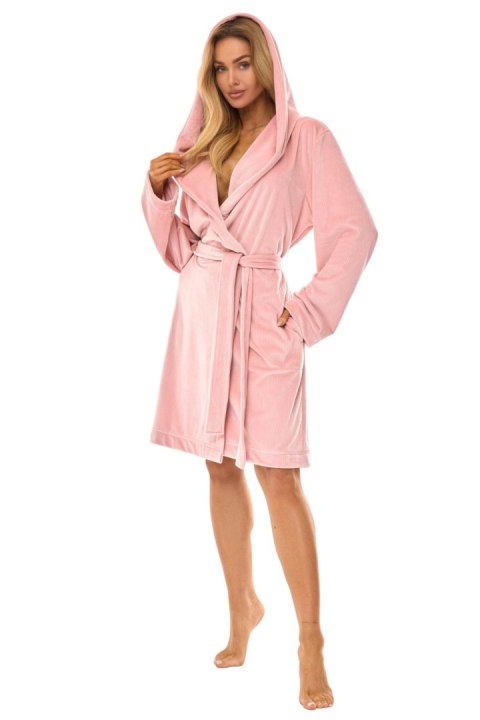 Szlafrok Damski Model Luna 2509 Powder Pink - L&L collection Szlafrok Damski Model Luna 2509 Powder Pink - L&L collection