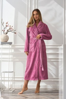 Szlafrok Damski Model Rita długi 2415 Wiśnia - L&L collection