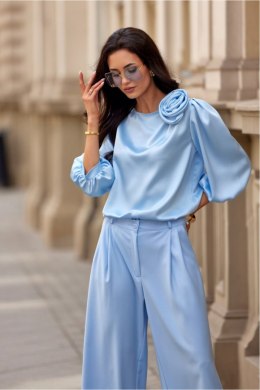 Bluzka Model Giana BLE BLU0178 Błękit - Roco Fashion