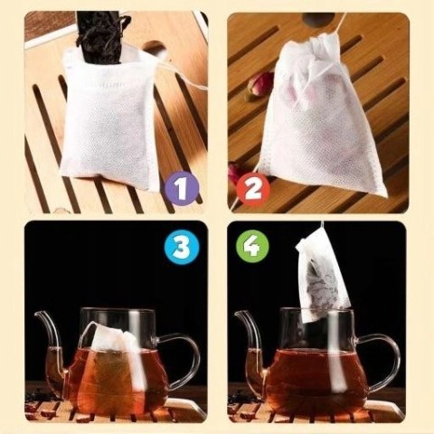 Torebki woreczki do zaparzania parzenia herbaty ziół filtr 100szt. 0845