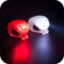 Lampki rowerowe silikonowe led przód i tył mocne światło wodoodporne PID0110