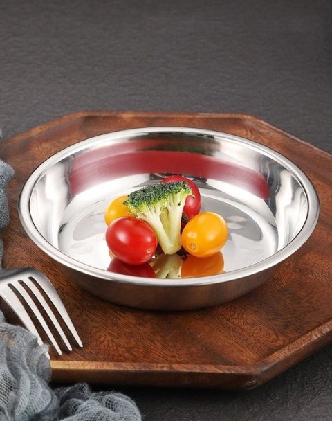 Miska metalowa gastronomiczna na sałatkę owoce 25cm PID1445