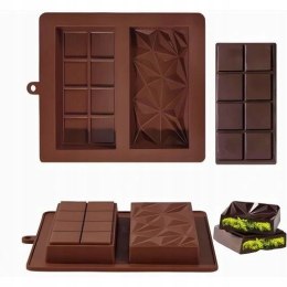 Silikonowa forma do czekolady 2w1 - domowy zestaw do tworzenia czekolady dubajskiej 21 x 19cm podwójna PID1650