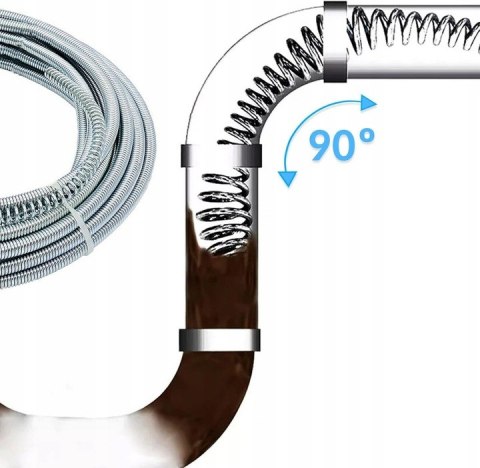 Spirala kanalizacyjna żmijka do przepychania udrażniania rur 3 m PID1791