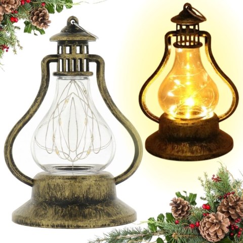 Lampion na roraty adwentowy 13cm latarenka lampka led z drucikiem L5