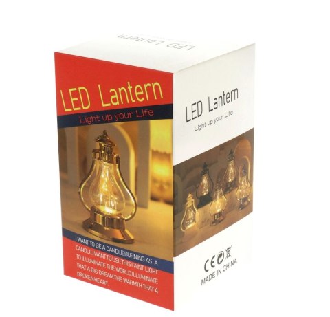 Lampion na roraty adwentowy 13cm latarenka lampka led z drucikiem L5