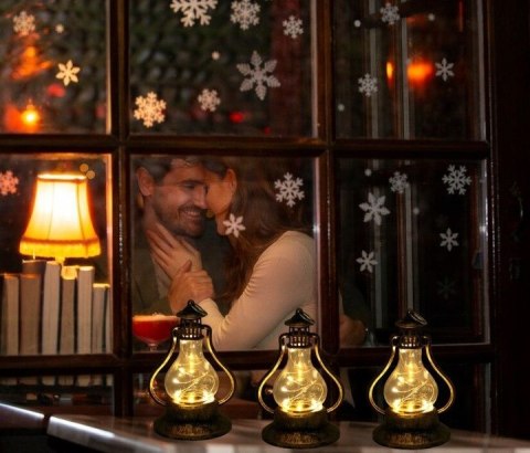 Lampion na roraty adwentowy 13cm latarenka lampka led z drucikiem L5