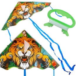 Latawiec 58 cm dla dzieci z wstążkami i linką kolorowy duży trójkątny mix 150cm V2