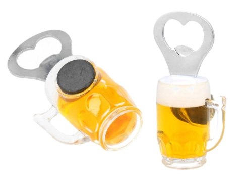 Otwieracz do butelek piwa kapsli ozdobny magnes na lodówkę 2w1 KUFEL