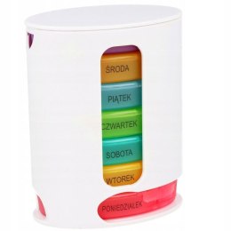 Pudełko na leki tabletki kasetka pojemnik organizer 7 dni polskie napisy V4