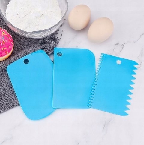 Szpatułka łopatka do tortu nóż do dekoracji ciast dekorator 3szt.