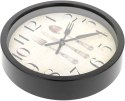 Zegar ścienny okrągły retro zegarek na ścianę stylowy kuchenny czarny 20cm V2