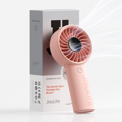 Mini wentylator wiatraczek ręczny USB-C 3600mAh - różowy