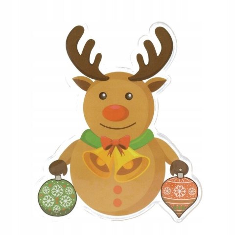 Żelowa naklejka na okno szybę świąteczna święta MIKOŁAJ BAŁWANKI M. V2