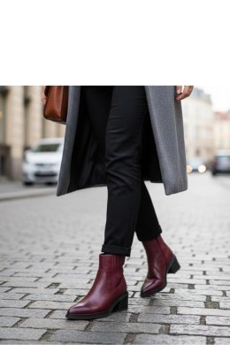 Botki Model Sesie C908 Bordo - Solea