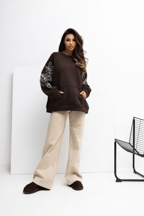 Bluza Damska Model RV-BL-A1042.25 Dark Brown - Rue Paris