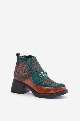 Botki Model Maciejka A6747-29 Brown/Green - Step in style