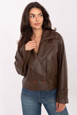 Płaszcz Damski Model IT-KR-FL9558.60 Brown - Rue Paris