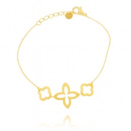 Bransoletka na rękę stal chirurgiczna pozłacana 14k złotem BST1392