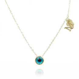 Naszyjnik stal szlachetna pozłacana 14k złotem. LITERKA 