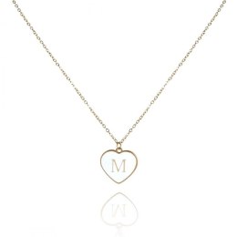 Naszyjnik stal szlachetna pozłacana 14k złotem NST2058M