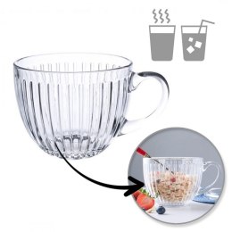 Filiżanka szklanka ryflowana duża 460 ml 1szt SZK152