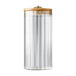 Cukiernica, pojemnik ryflowany z przykrywką bambusowa, rozm. L, 1150 ml 1szt SZK169