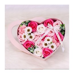 Bukiet zapachowych kwiatów mydlanych w ozdobnym pudełku, BUK01R