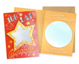 Karnet Urodziny (gwiazda, lusterko) DK-1218