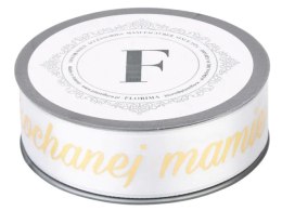 Wstążka biało złota 3cm x 10mb KOCHANEJ MAMIE - 226141 Z